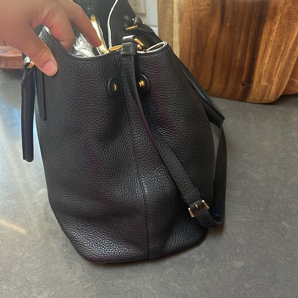 Prada Vitello Phenix Leather Handbag in Black - Picture 5 of 14